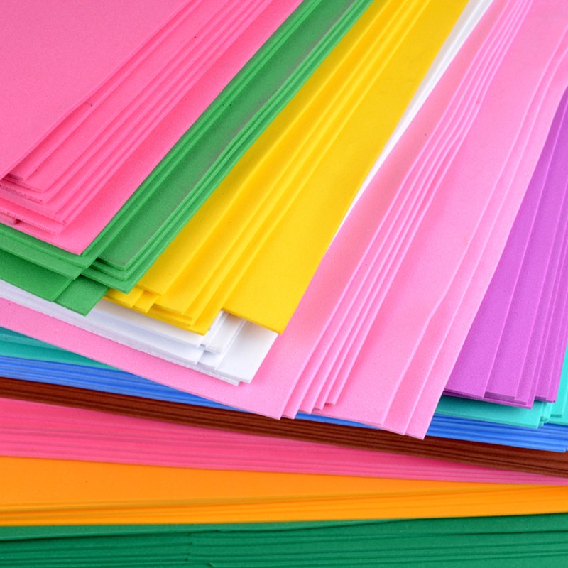 海绵纸 大张2mm加厚彩色海绵纸50*50泡沫纸幼儿园DIY手工折纸包邮