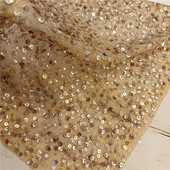 国外手工珠片面料 5米小量起做 手工工匠出品 钉珠 工匠刺绣