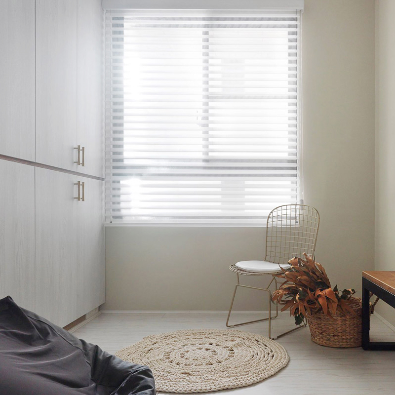 慕安娜 窗户防风窗帘挡风防风铝镁合金百叶窗帘卷帘飘窗阳台