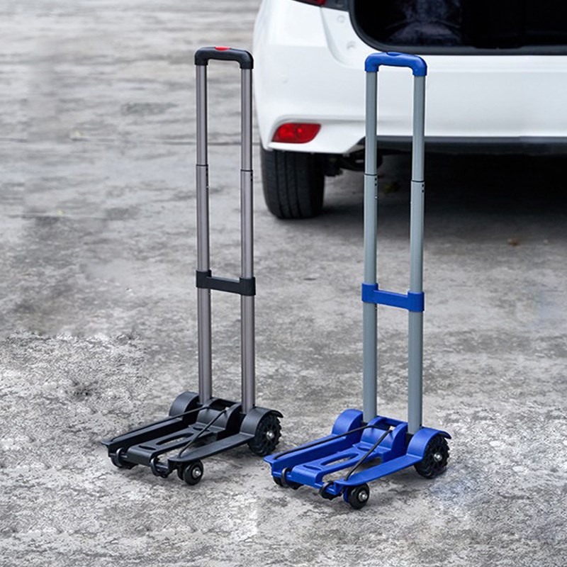 家用小推车快递平板手推车载重手拉车折叠便携拉货拉杆车拖车