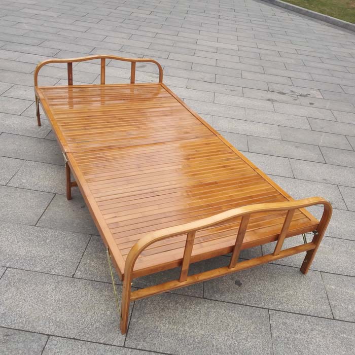 竹床可折叠床单人午休人家用办公室简易午睡客房加固凉床竹子床