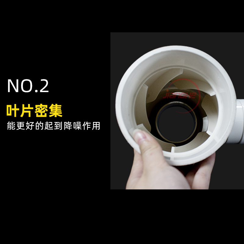 PVC110旋流三通消音内螺旋特殊单立管江合塑业预埋可调降噪旋流器