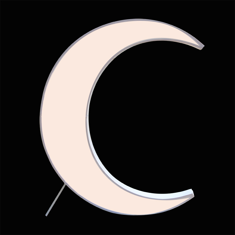 发光月亮婚庆道具酒店婚礼舞台背景灯箱装饰铁艺拱门路引创意摆件