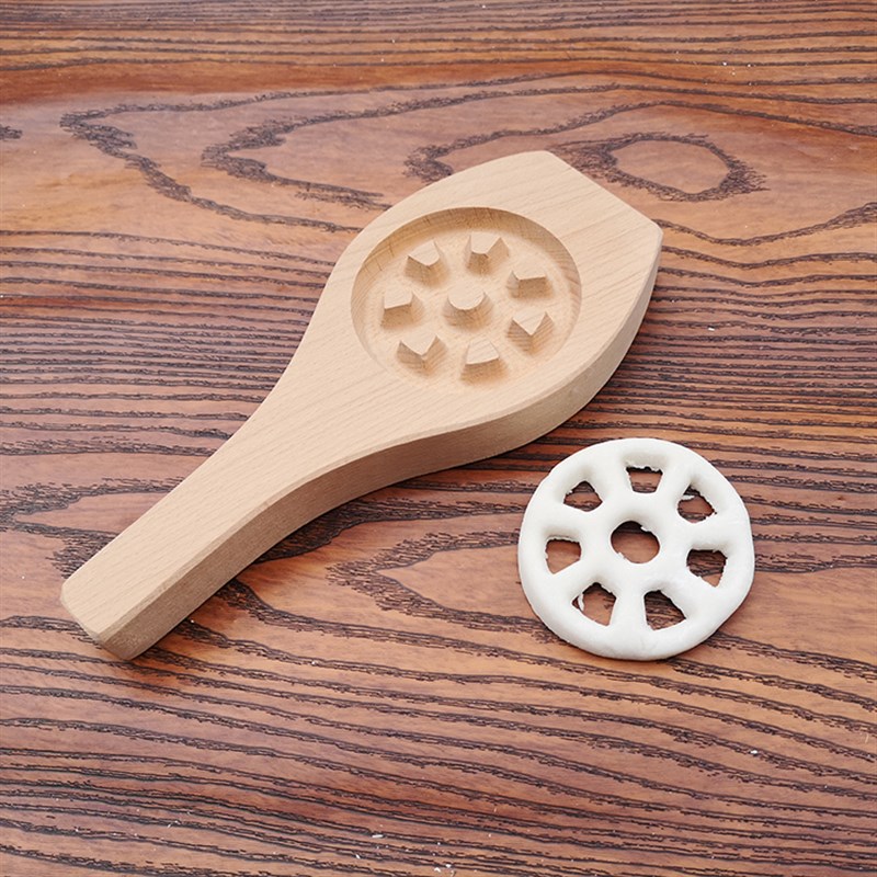 榉木雕刻木质月饼模具加深米糕点糖环饼印单元印模水晶糕饼印圆形