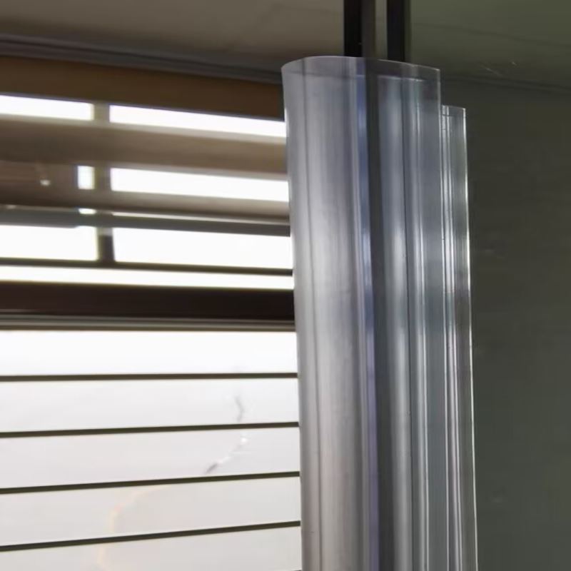 淋浴房挡水磁吸胶条无框阳台窗缝防风防撞封边条浴室玻璃门密封条