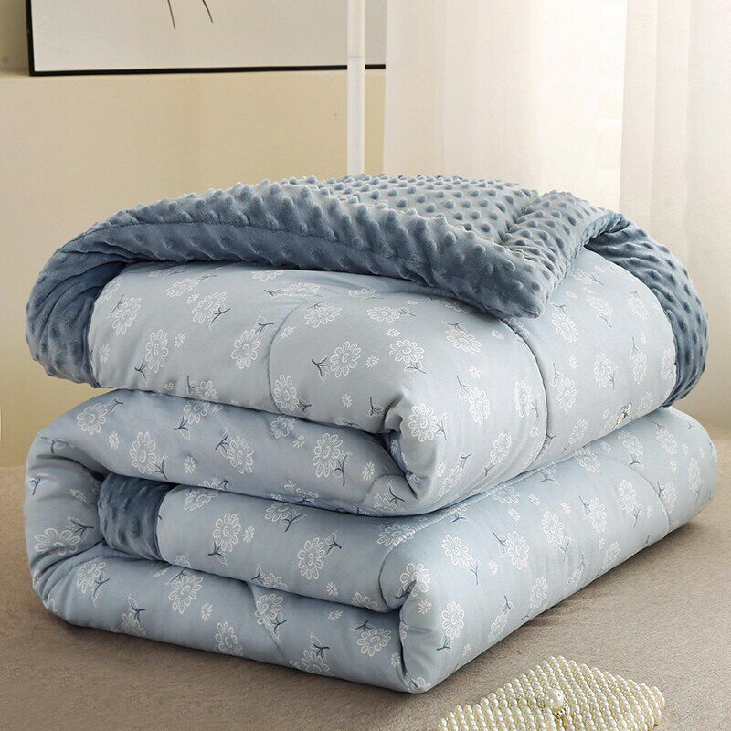 AB款水洗棉豆豆被春秋冬被大豆纤维空调被单双人3D豆豆盖毯2023款