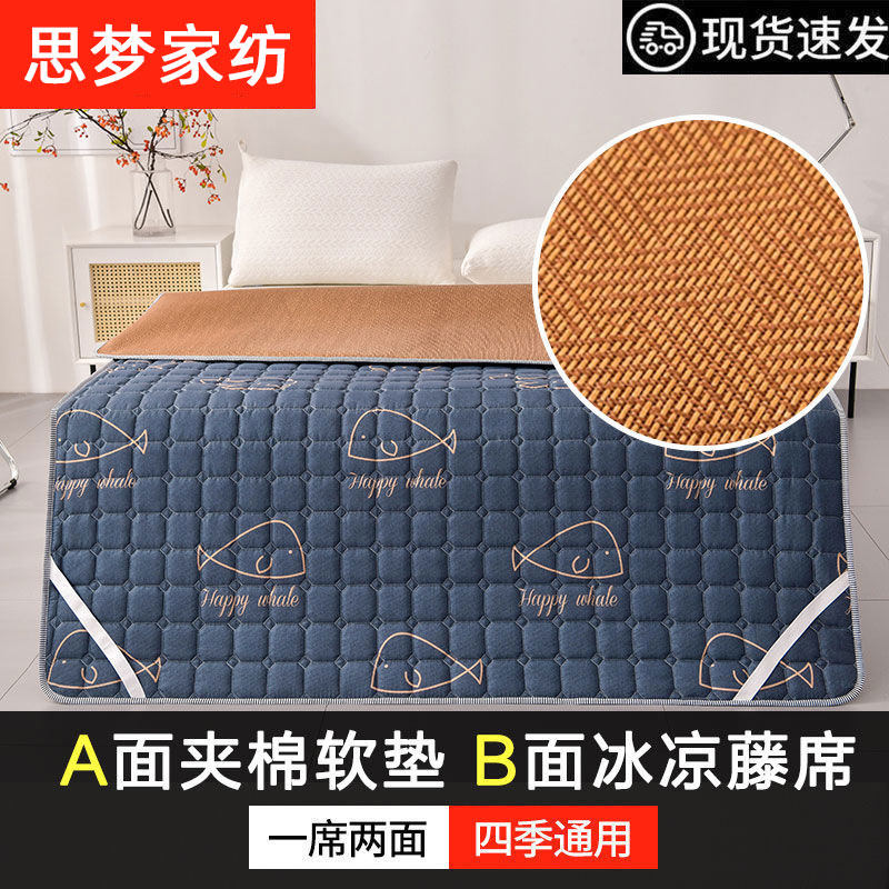 冬夏两用凉席床垫铺底双面藤席夏季席子单双人学生宿舍褥子软垫子