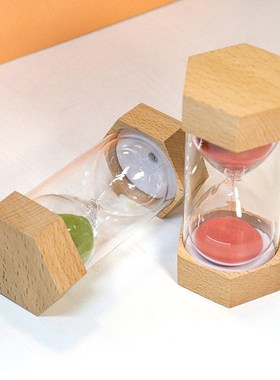 时间沙漏计时器儿童防摔5/15/30分钟半小时学习专用漏斗流沙摆件