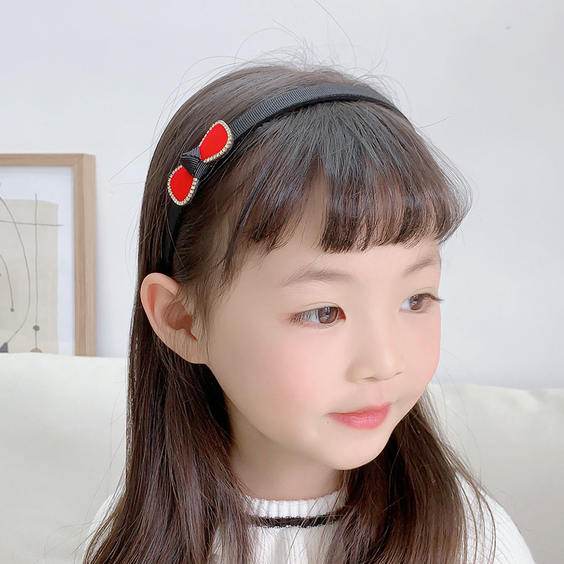 儿童公主发箍女孩女童发饰小领结镶钻发卡子防滑头饰学生简约头箍