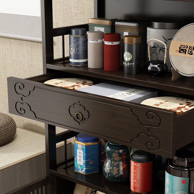 博古架置物架多功能茶柜架茶台玄关多宝阁书架实木多层储物架中式,商业/办公家具,茶叶柜,淘宝优惠券,粉丝福利购,淘宝优惠卷