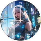 2024新款 家用 卡通动漫卧室挂钟静音时钟挂表客厅钟表北欧轻奢时尚