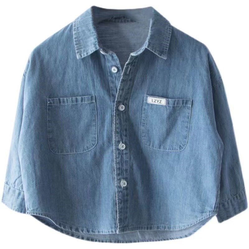软!薄款水洗棉牛仔衬衫男童长袖衬衣小童宝宝春装外套儿童上衣,童装/婴儿装/亲子装,儿童牛仔衬衫,淘宝优惠券,粉丝福利购,淘宝优惠卷