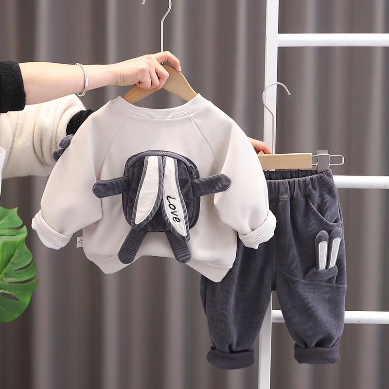 婴儿衣服春秋款超萌可爱外穿分体套装6七8九10个月一岁男宝宝秋装