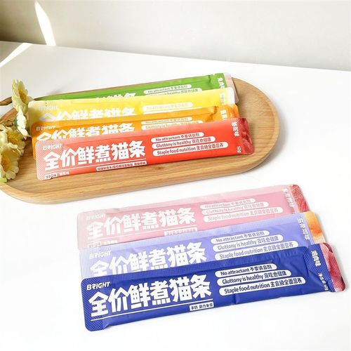 布兰德主食猫条全价鲜煮猫条美毛营养增肥发腮12g*7鸡肉主食餐包