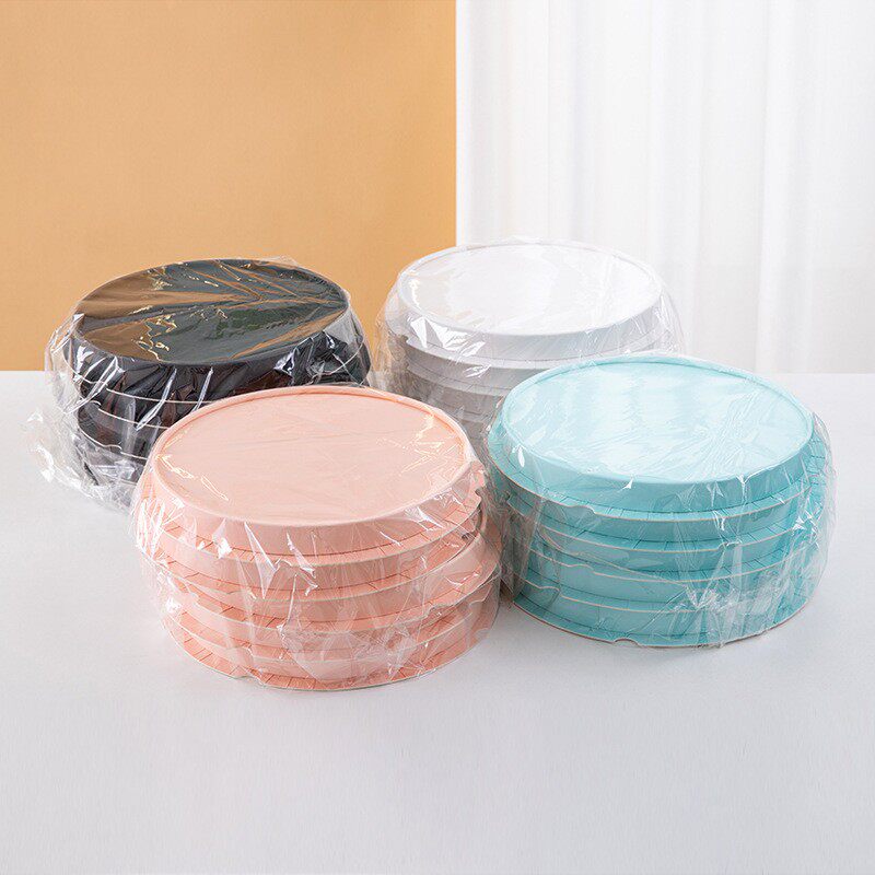 圆形蛋糕盒子生日透明烘焙包装三合一四六八十二寸双三层加高包邮