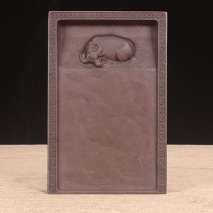 砚台原石天然端砚方形文房四宝磨墨研磨墨条书法毛笔学生国画专用