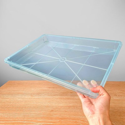 多肉花盆塑料接水盘长方形浸盆整理阳台托架肉锥生石花块根育苗盆