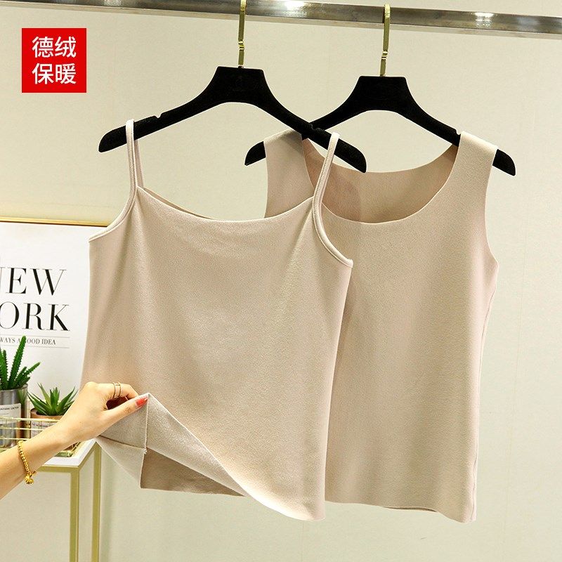 两件装德绒发热吊带背心女冬内搭加绒保暖打底衫大码加厚显瘦上衣,女装/女士精品,背心吊带,淘宝优惠券,粉丝福利购,淘宝优惠卷