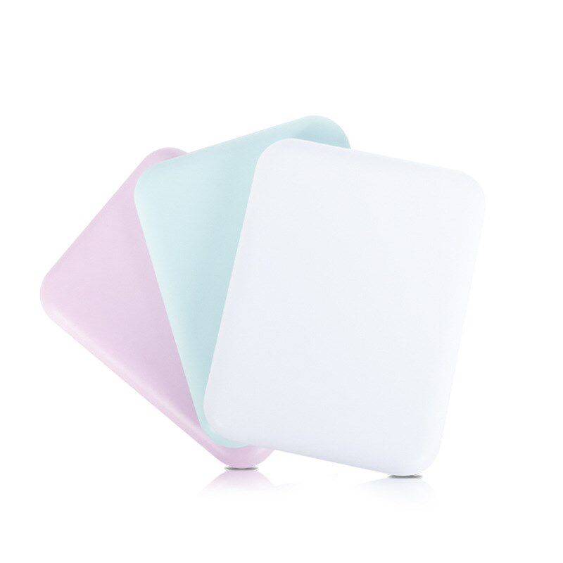 随身折叠化妆镜方形带灯小镜子折叠镜翻盖双面3倍放大梳妆镜