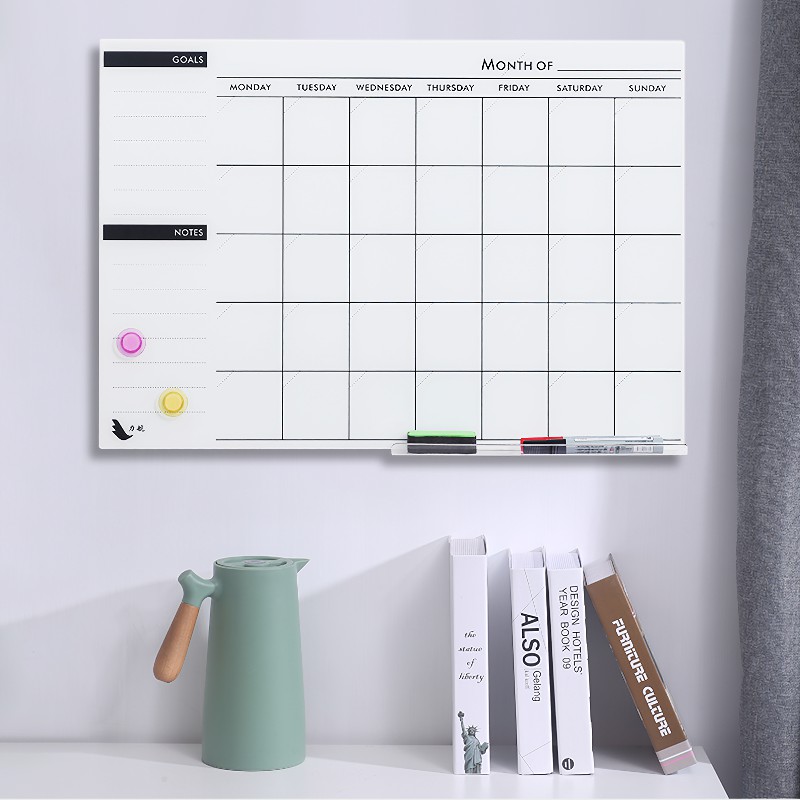 2021年行事历月计划表30天日历时间磁性记事备忘办公家用挂式看板