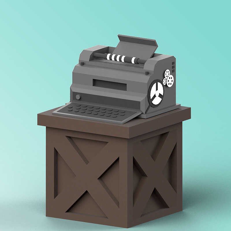 第五人格电报机立体模型周边纸模DIY手工模型摆件3D纸模摆件