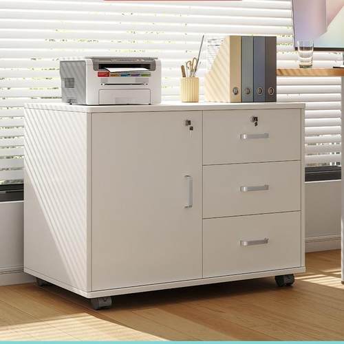 办公室文件柜资料柜桌下收纳柜子储物柜矮柜带锁抽屉柜边柜置物柜