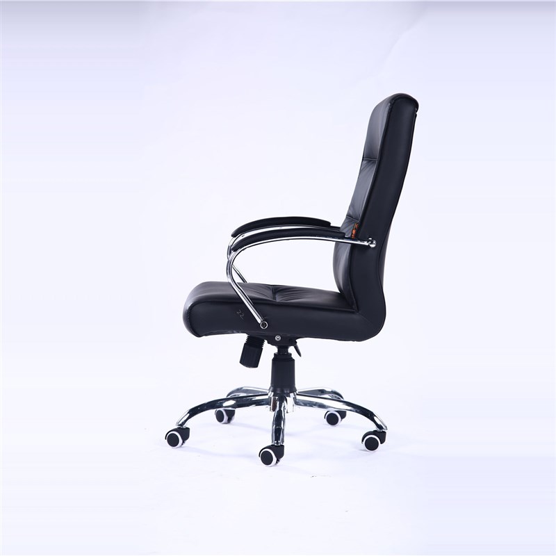 铜牛新款人造革办公椅家用现代简约皮革员工椅子旋转脚可躺职员椅