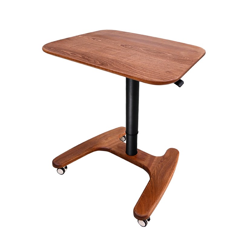 人信可折叠实木移动升降桌家用学公书桌站立适沙发床边电脑桌