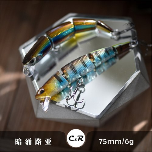 暗涌路亚7.5cm6g多节鱼微物小泳饵米诺鲈鱼翘嘴假饵