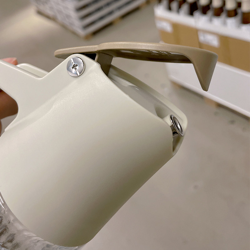 竖纹玻璃油瓶防漏不滴挂30不锈钢大容量自动开合油壶酱油可拆卸