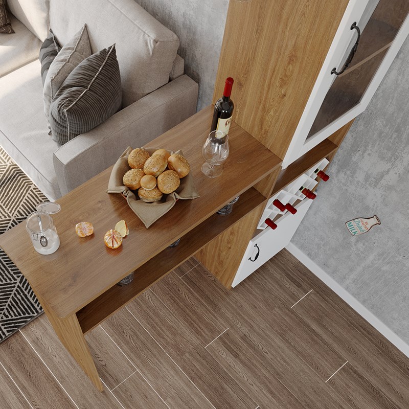 家庭客厅隔断柜酒柜靠墙吧台一体 家用小户型玄关柜简约现代