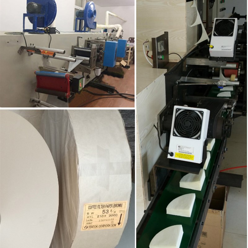 2送勺 咖啡滤纸片 滴漏式手冲咖啡过滤纸V型滤杯用纸加厚木纤维