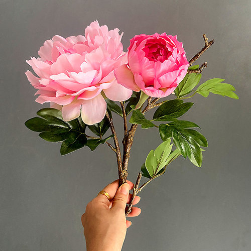 清汤卧果 华美大朵天香牡丹仿真花装饰摆件中式客厅插花假花花艺