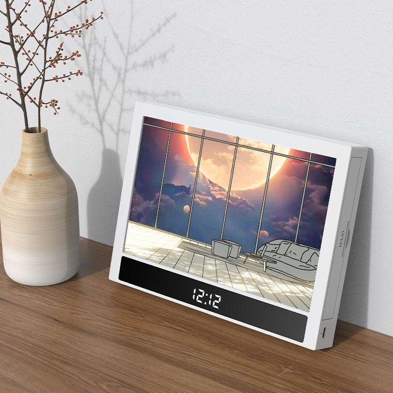 塑料灯光画框灯光画发光画LED灯三色调光装饰画沙发背景画小夜灯