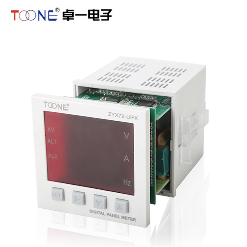 卓一单相交流数显智能电流电压频率表ZYX72-UIF/SX72*72VHz