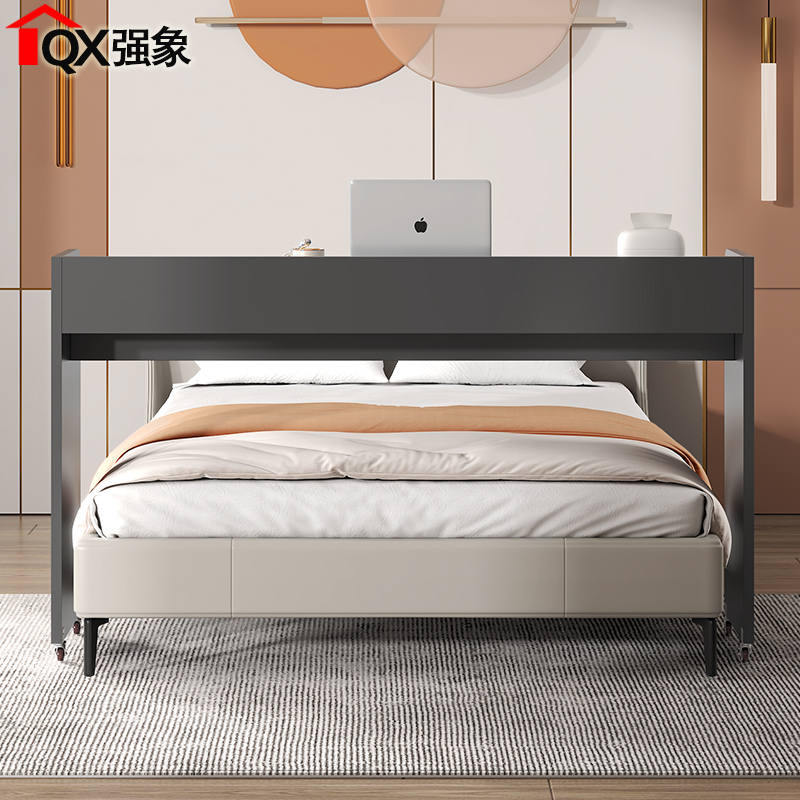 可移动卧室懒人床上桌跨床桌岩板书桌电脑桌过床学习桌床边桌L20