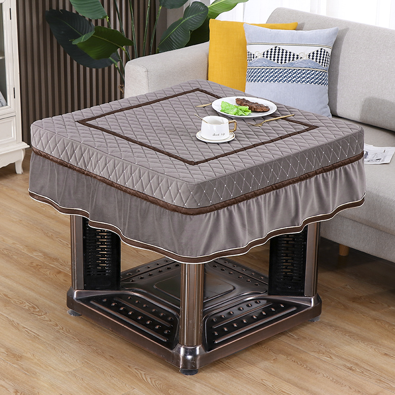 电炉罩烤火桌罩正方形加绒加厚冬季麻将桌烤火围罩新款取暖