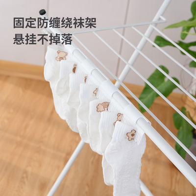 飘窗晾衣架小型折叠落地室内阳台家用小尺寸简易晒衣架子浴巾挂架