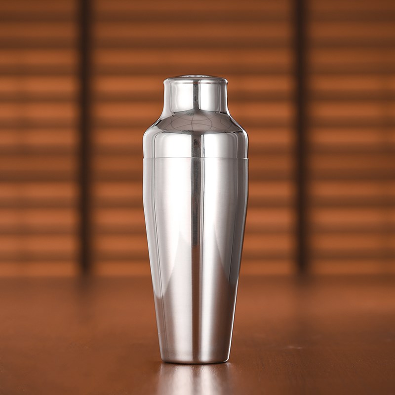 小号法式两段式摇酒壶0ml 镜光/镀金/玫瑰金摇壶 调酒器 雪克壶