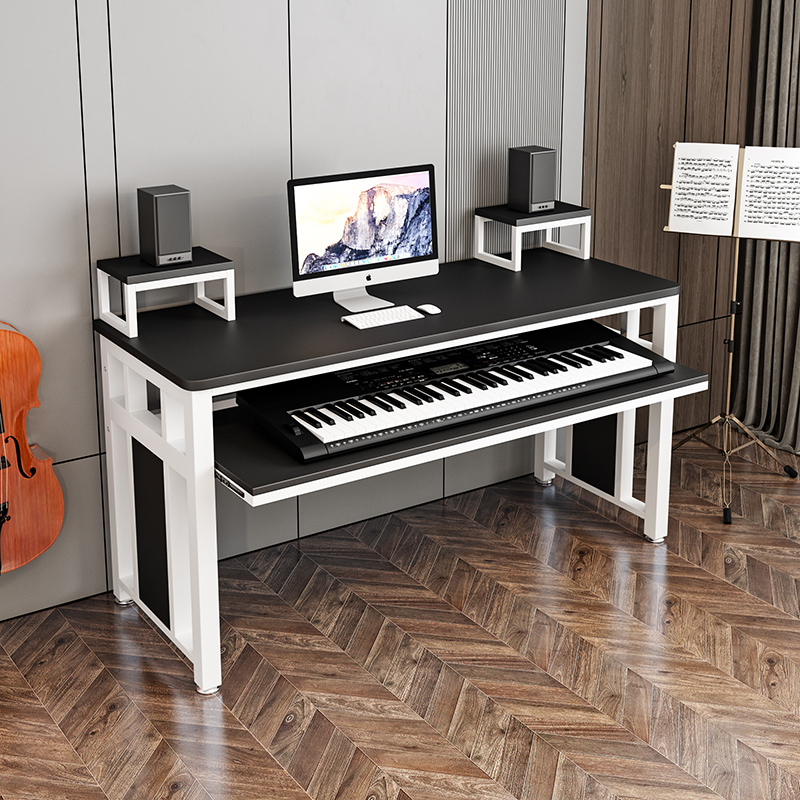 电子琴桌简约编曲桌工作台琴桌电钢琴桌录音棚midi键盘桌合成器桌