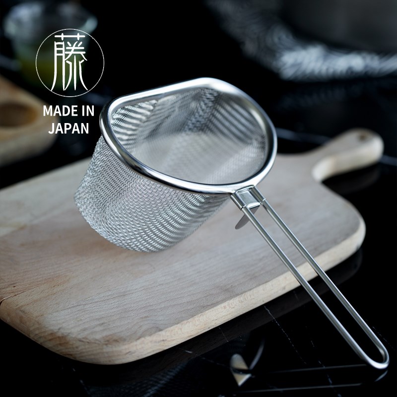制不锈钢18-8下村火锅漏勺小漏网家用过滤沥水网捞面勺子