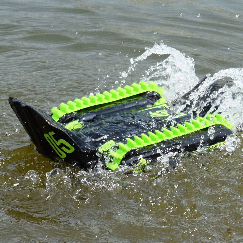 水陆两栖四驱越野变形车儿童电动RC遥控汽车防水履带遥控船男玩具