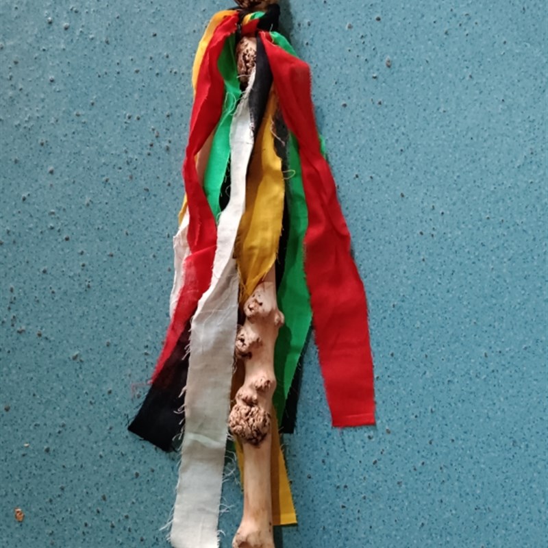 开山木法器配五色布条已装饰堂口镇坛法器胡家太爷法门