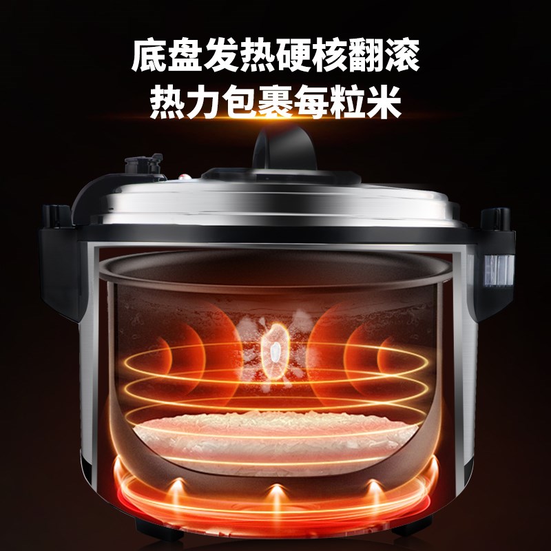 艾福客大容量商用电压力锅饭店电高压锅煮粥大饭煲预时8升-2升