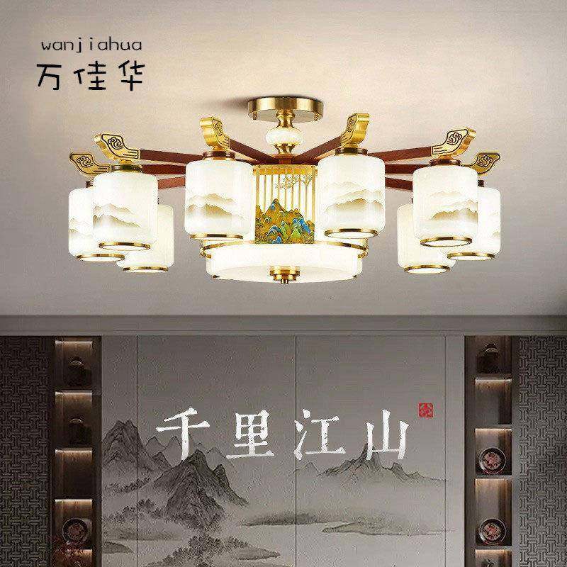 新中式吊灯全铜实木客厅主灯2024年别墅大厅大灯新款餐厅LED灯具,电子元器件市场,其它元器件,淘宝优惠券,粉丝福利购,淘宝优惠卷