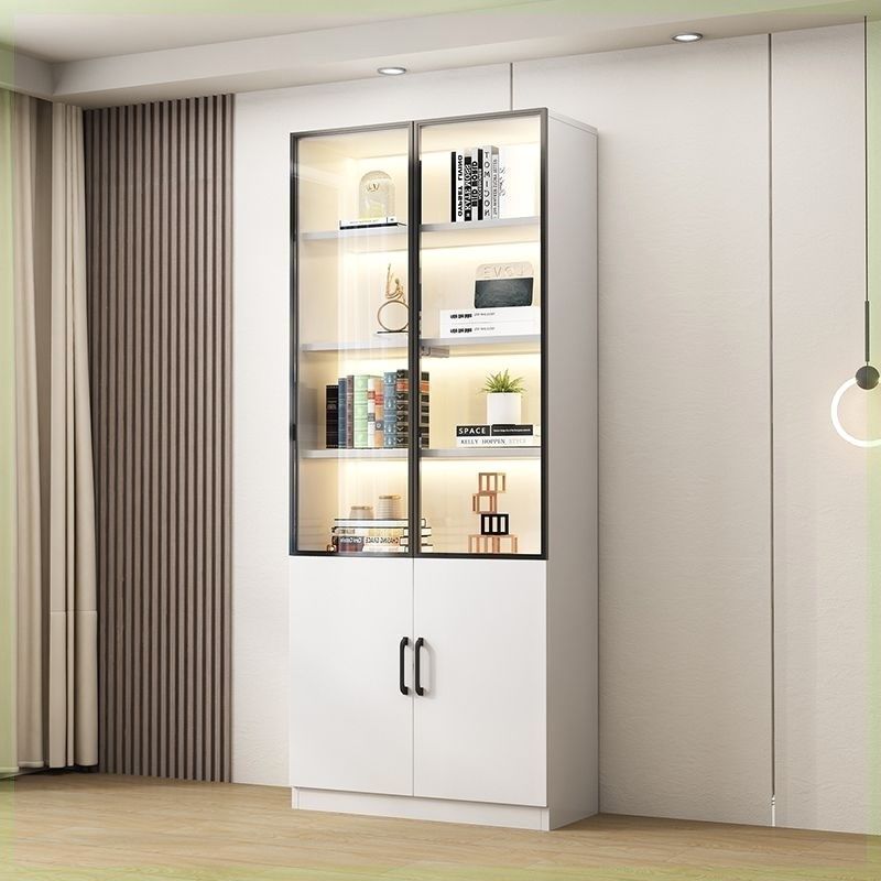 书柜玻璃门防尘家用书柜展示柜靠墙客厅书架储物柜玻璃酒柜手办柜,商业/办公家具,化妆品展柜,淘宝优惠券,粉丝福利购,淘宝优惠卷