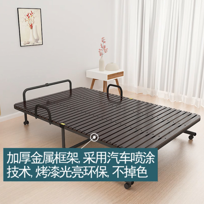 单人人竹床实木折叠床午睡床简易办公室午休床儿童陪护床硬板床