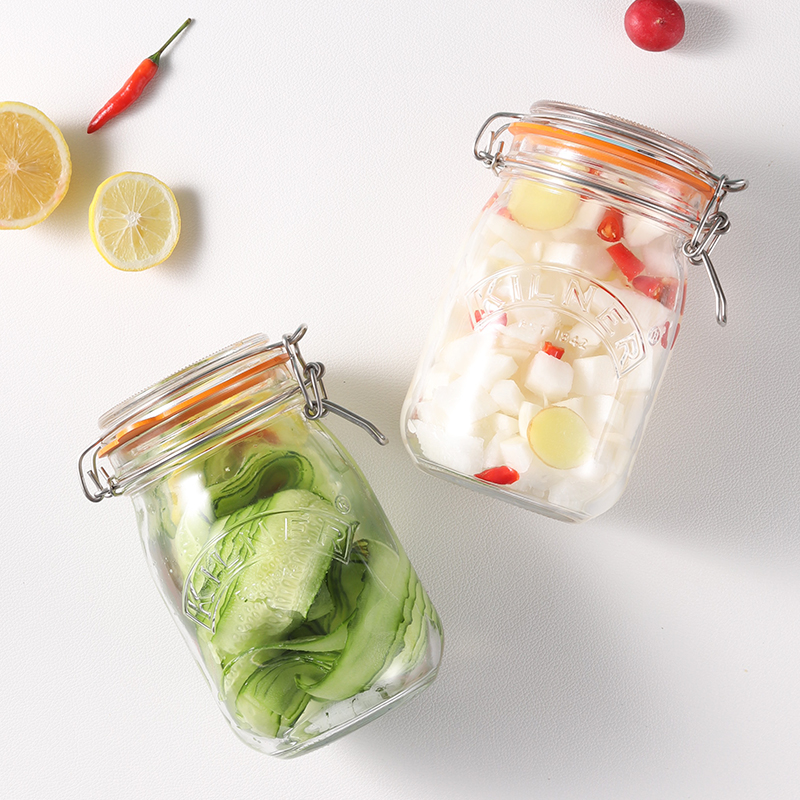 Kilner玻璃密封罐食品级家用泡酒酒瓶子茶叶咖啡豆粉