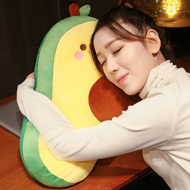 可爱牛油果靠枕床头大靠背软包沙发抱枕看书靠垫学生宿舍护腰枕头