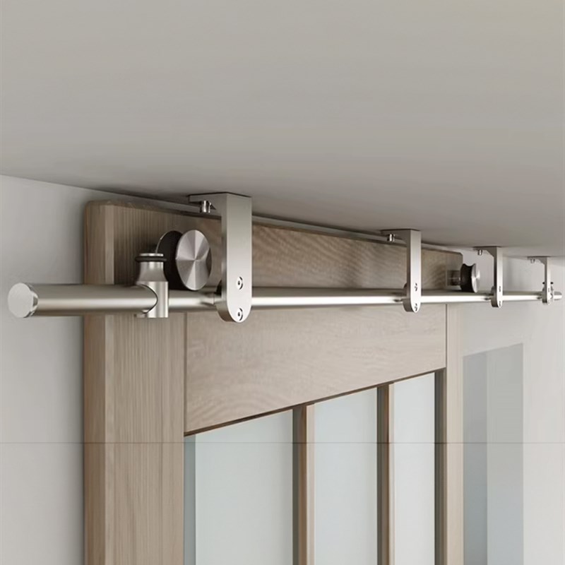 顶装天花板谷仓门吊轨室内推拉移木门滑道五金吊轮带配件吊顶